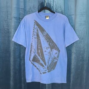 Volcom Men’s Blue Short Sleeve Graphic Tee Az M Medium